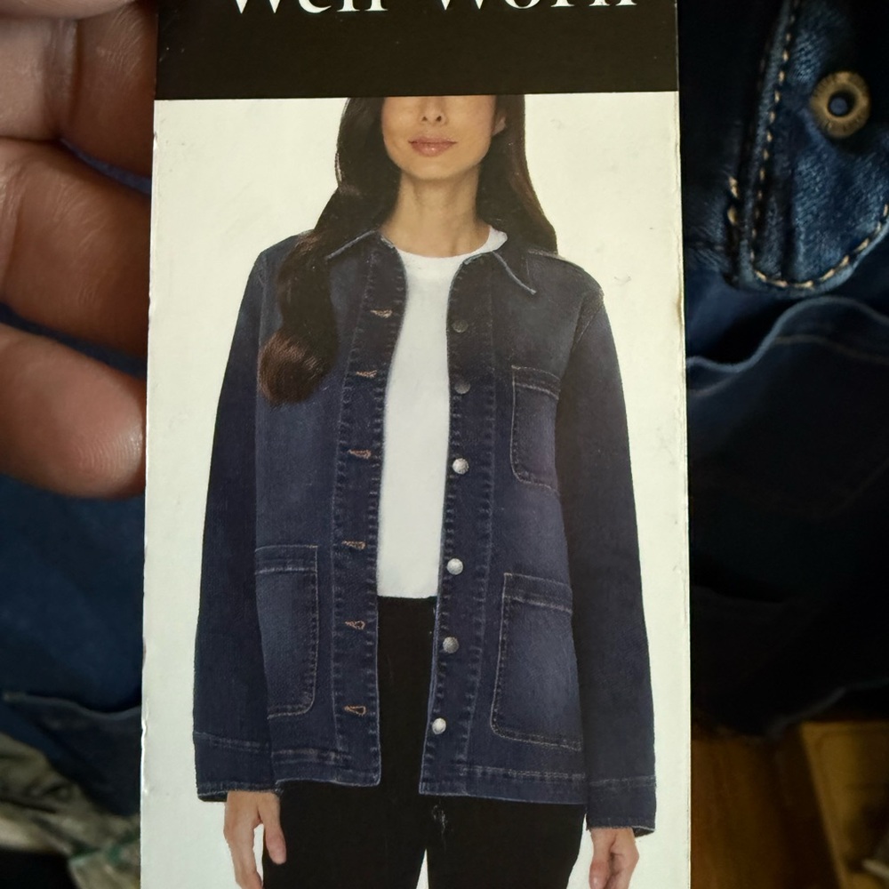 Well Worn Blue Denim Jacket - Picture 3 of 4